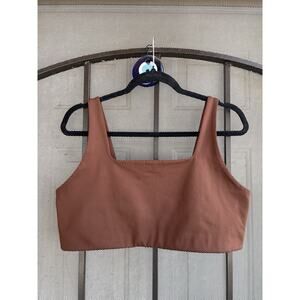Girlfriend Collective Brown Tommy Cropped Bra XXL
